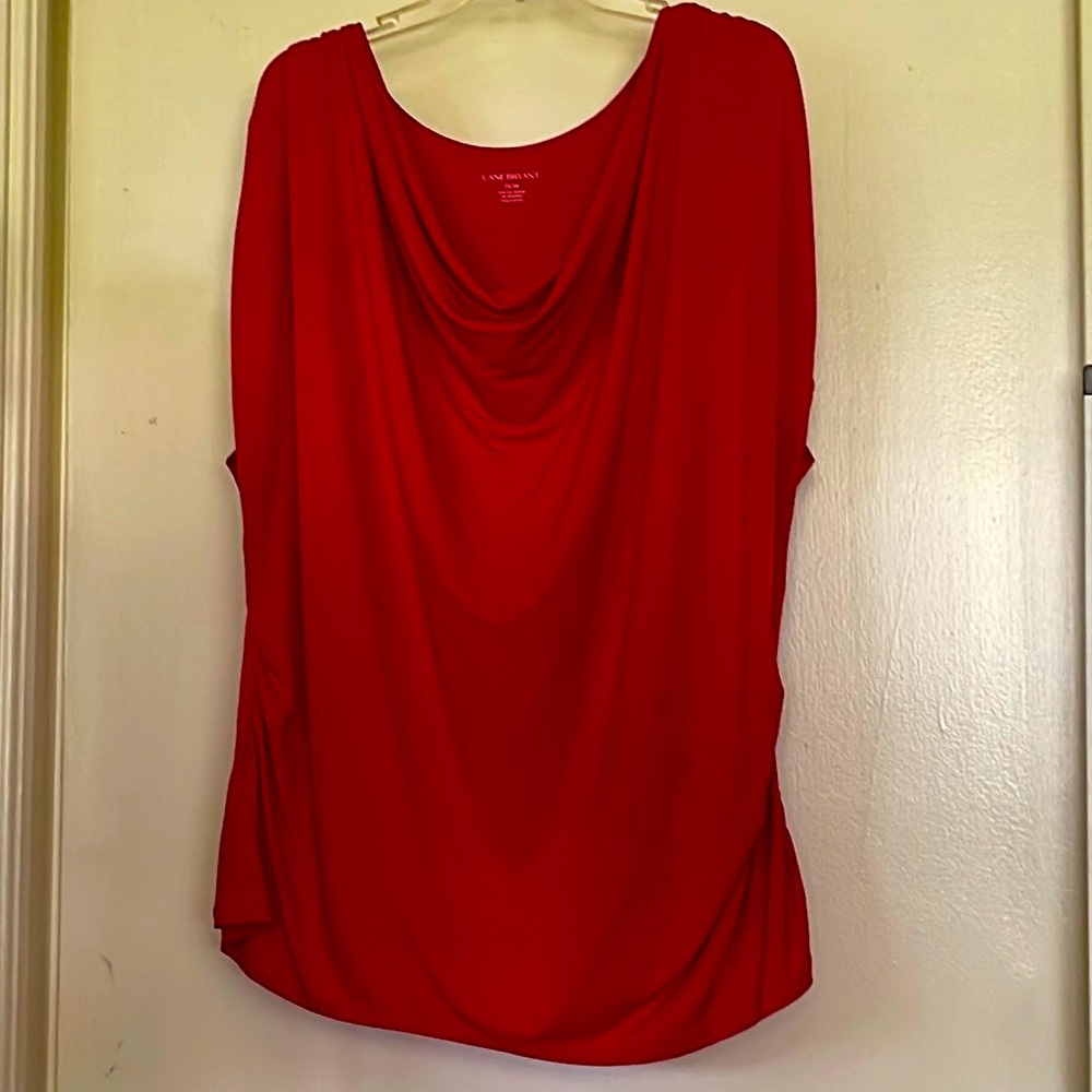 Cowl neck polyester blouse